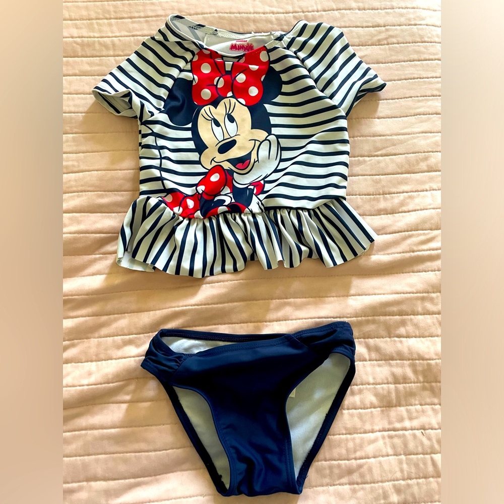 Minnie Mouse toddler swim suit 2 pc set 4T